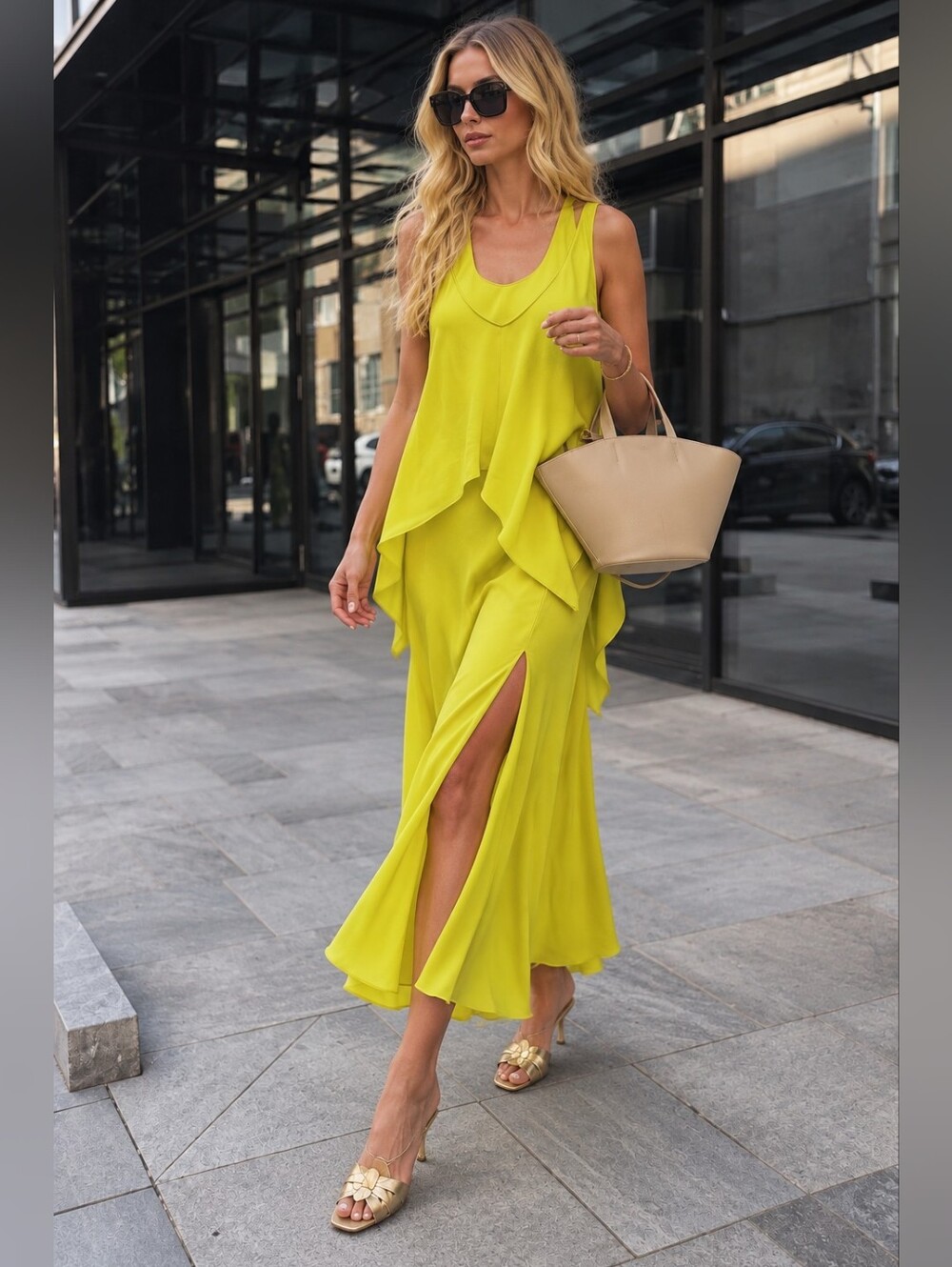 ZARA FLOWY DRESS WITH CAPE ZW COLLECTION